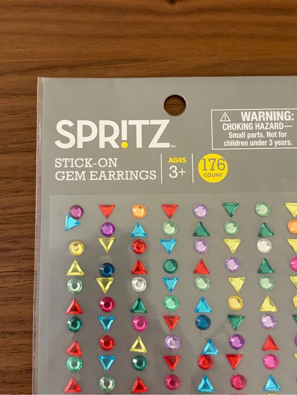 Target Adhesive Gem Earrings - Gray and Gold Accents